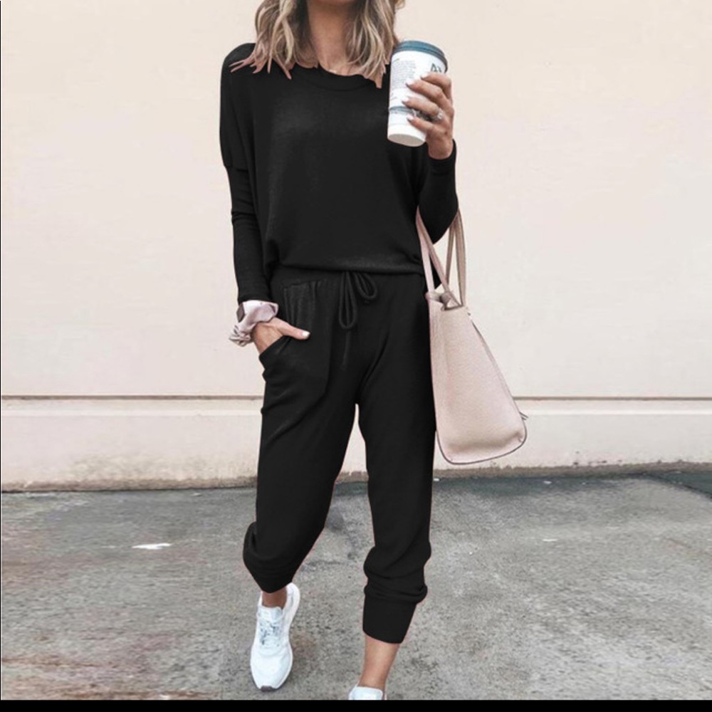 Favorite Most Comfy Cozy 2 piece cotton jogger set - Picture 2 of 11